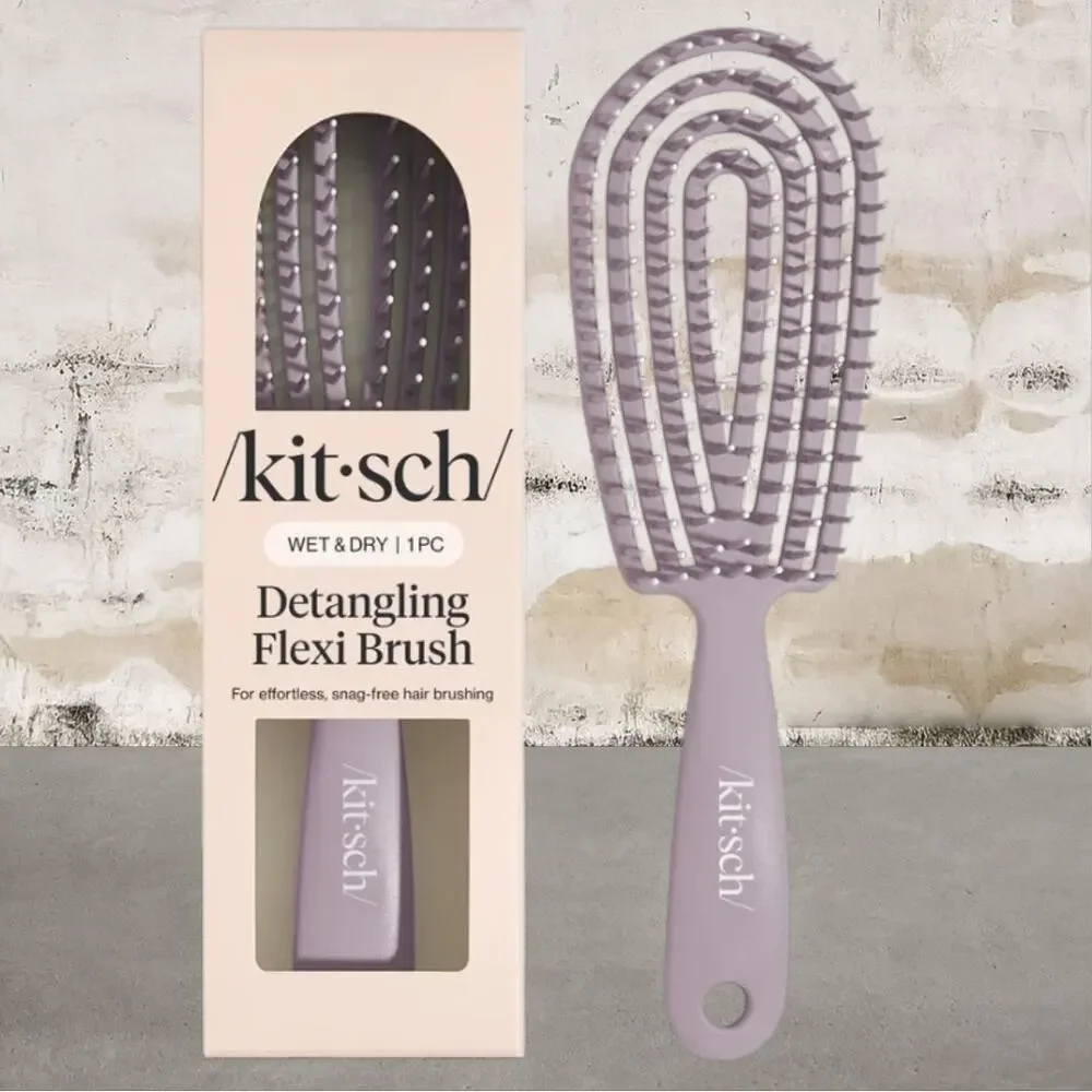 Kitsch $30 Soft Violet Detangling Flexi Brush NIB